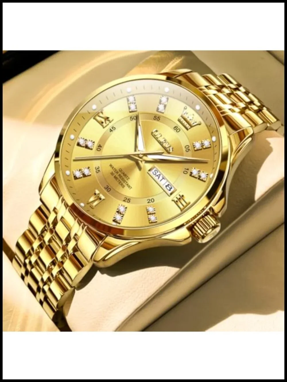Men Analog Automatic Watch Sapphire Crystal Stainless Steel Waterproof Formal